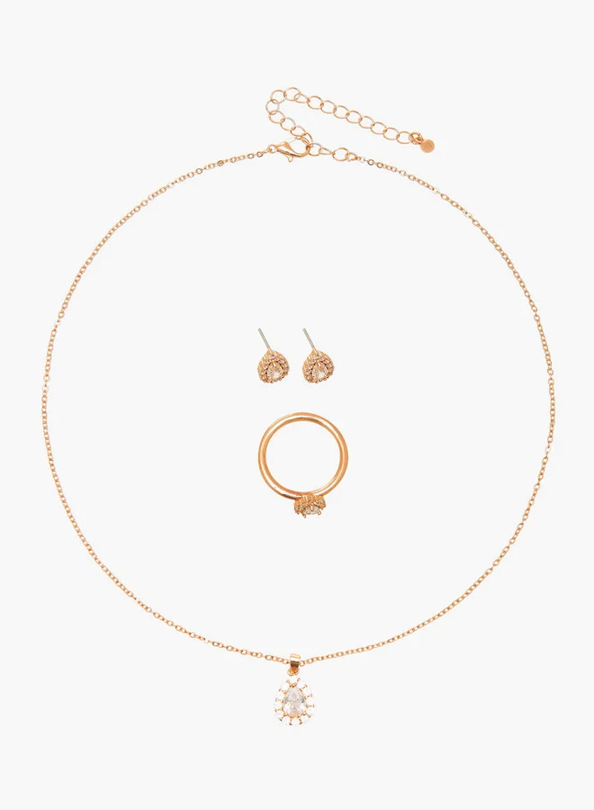 Metallic 3-Piece Jewellery Set